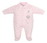 DANDELION Sleepsuit "Triple Hearts" - Pink